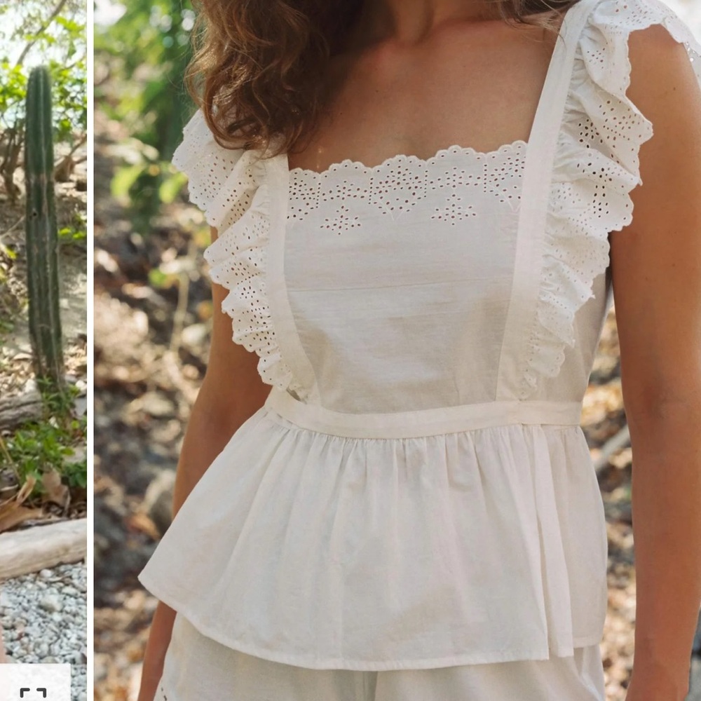 Christy Dawn Gianni Blouse Pearl Small
